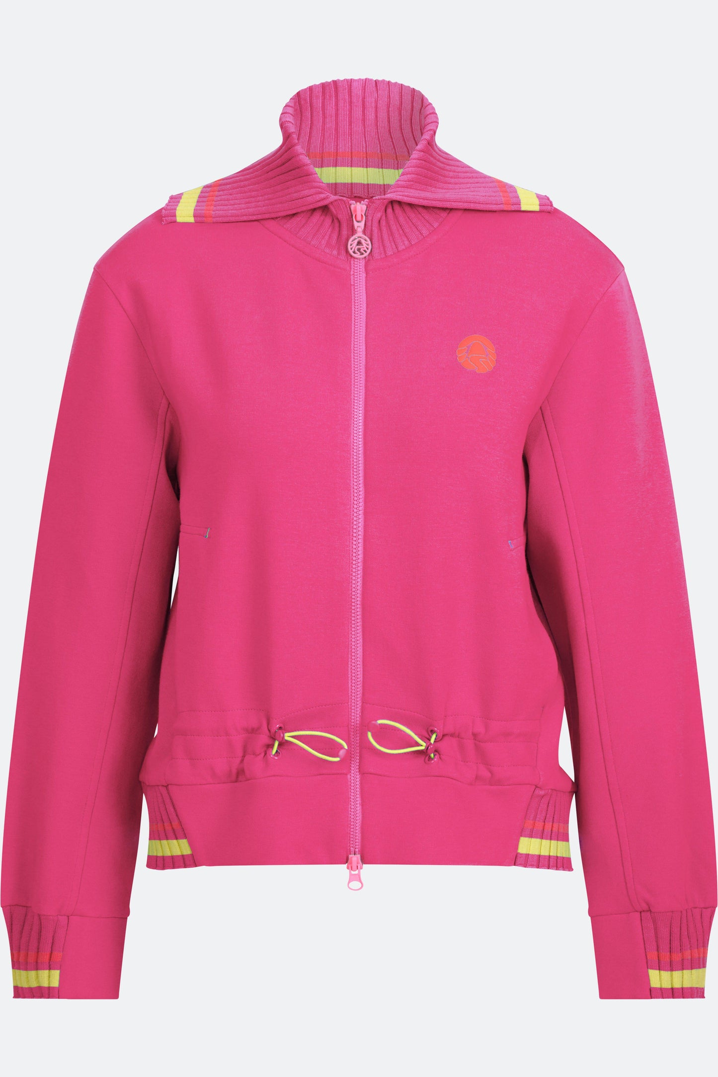 Sweat jacket with Striped Insert