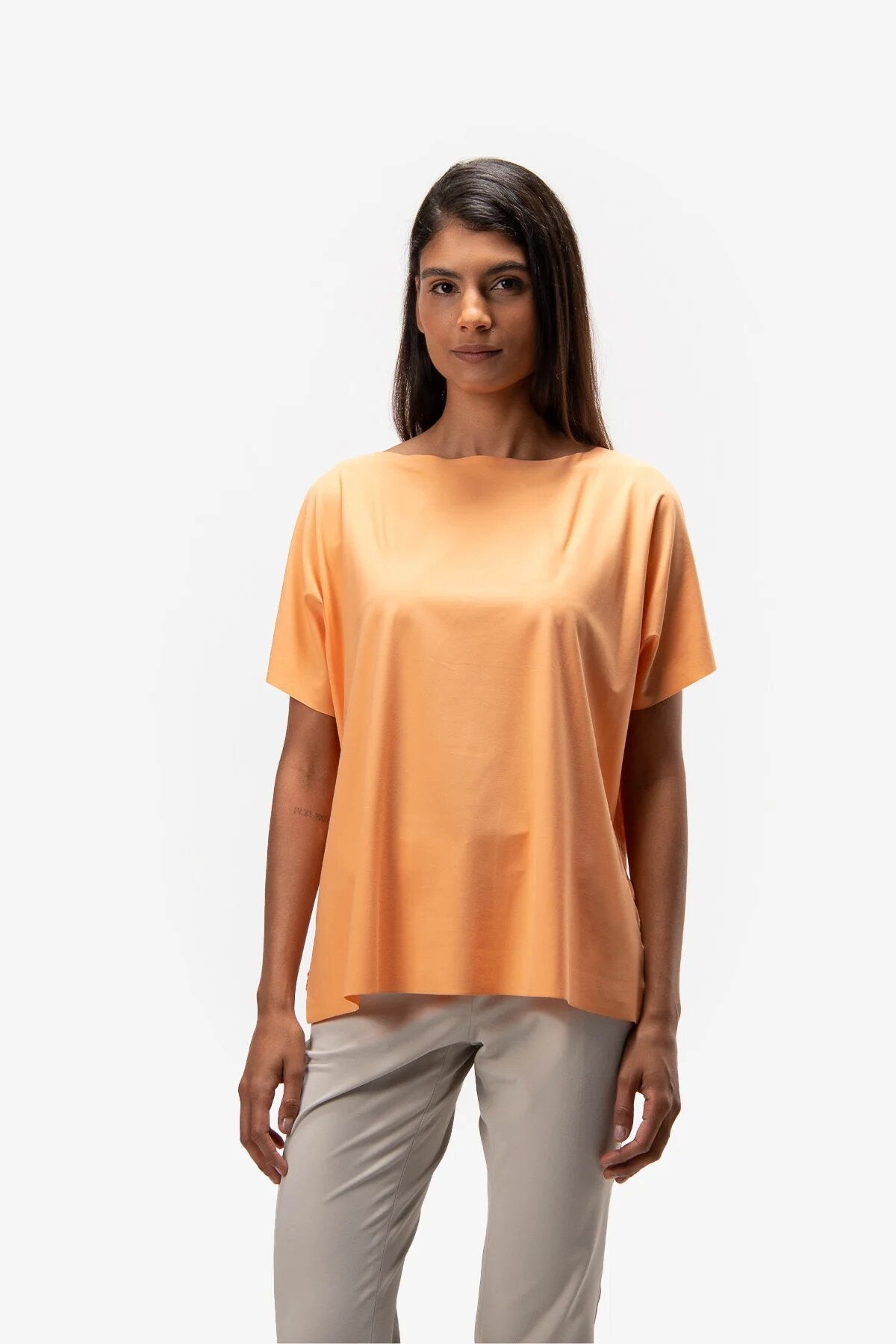 Short Sleeve Slip-On Blouse