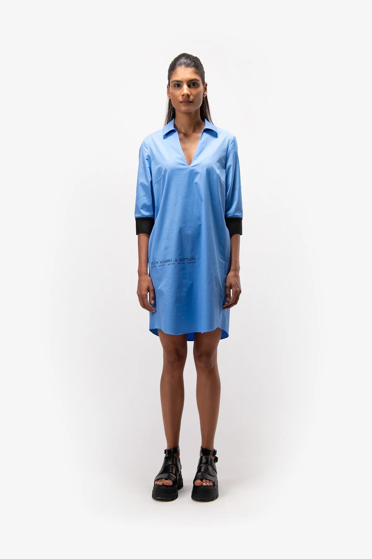 V-Neck Shirt Dress