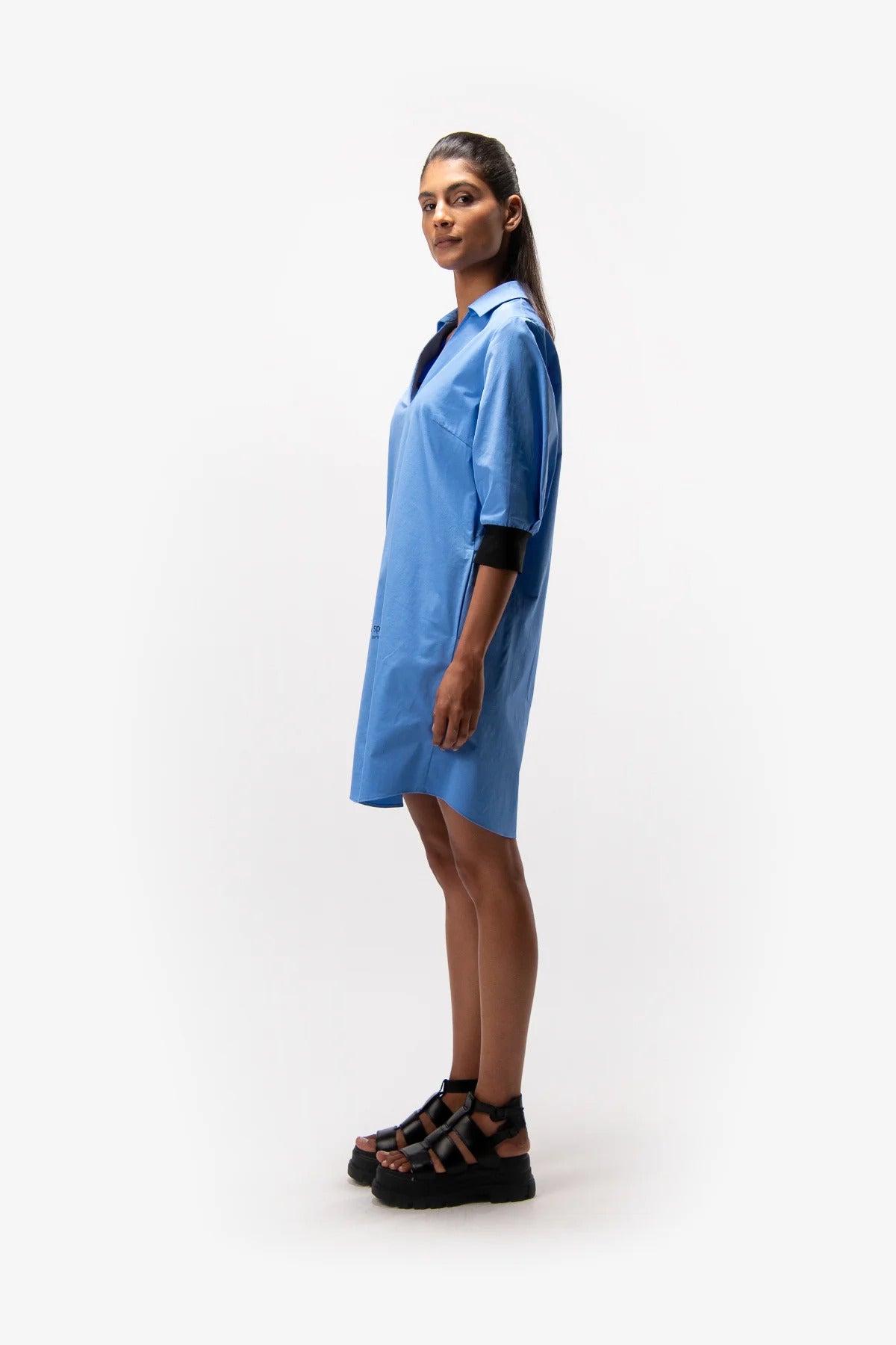 V-Neck Shirt Dress