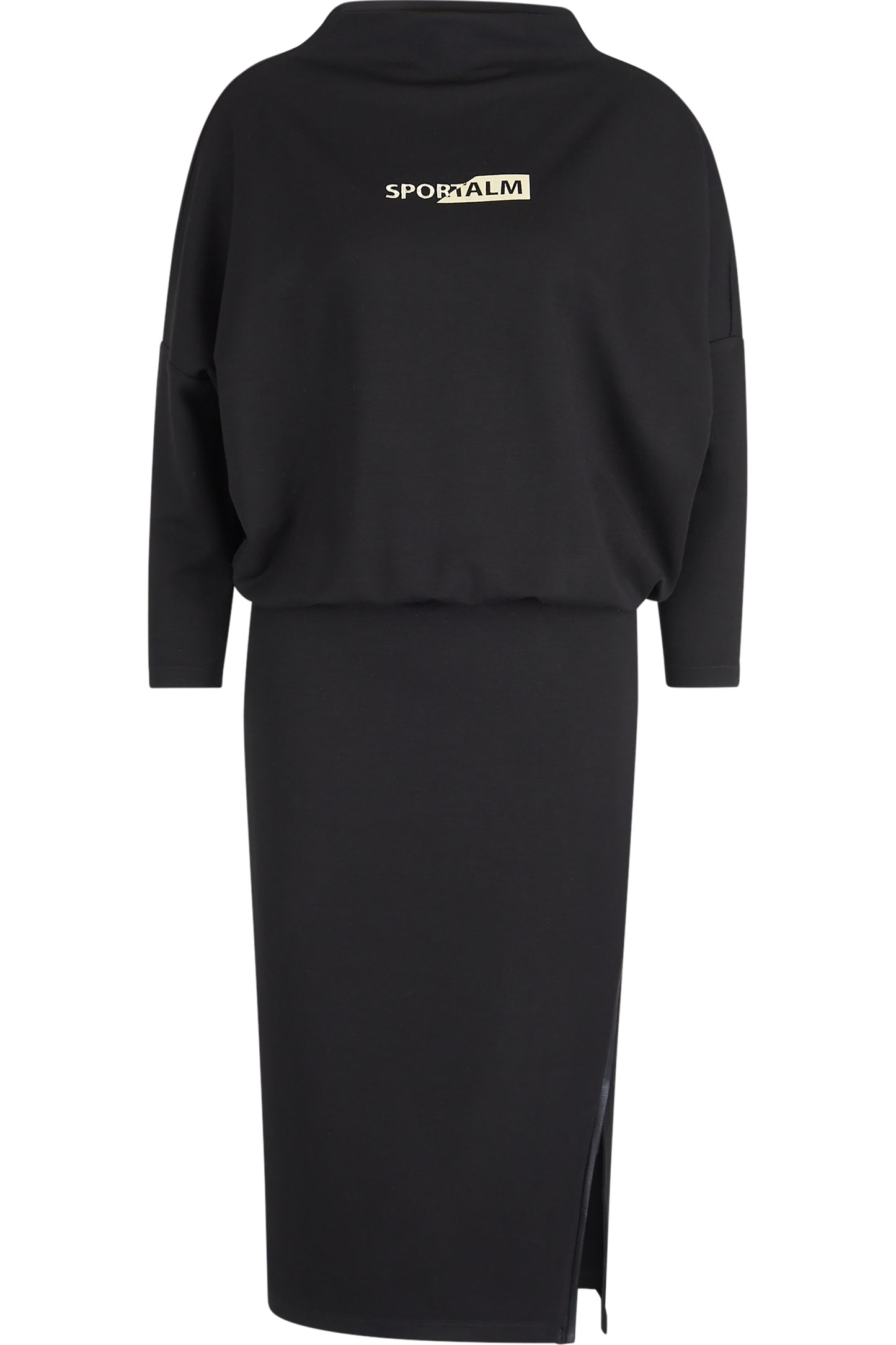 Sweat Dress with Stand-up Collar