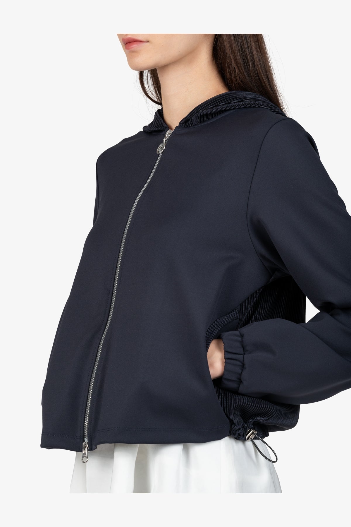 Sweat Jacket with Stand-up Collar