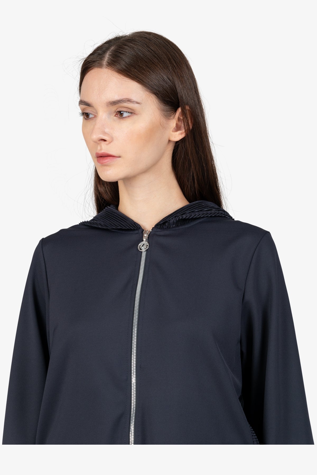 Sweat Jacket with Stand-up Collar