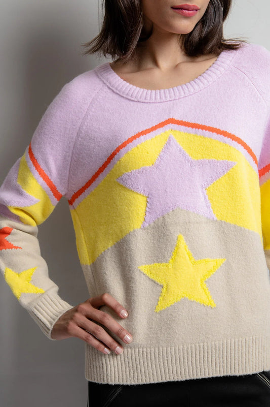 Sweater with Intarsia Motif