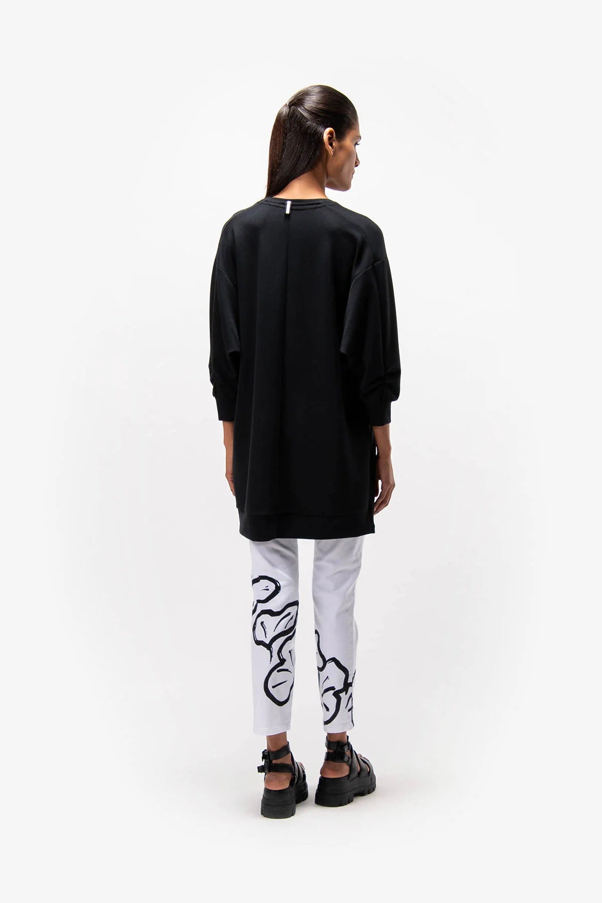 Sweatshirt with Long Slit