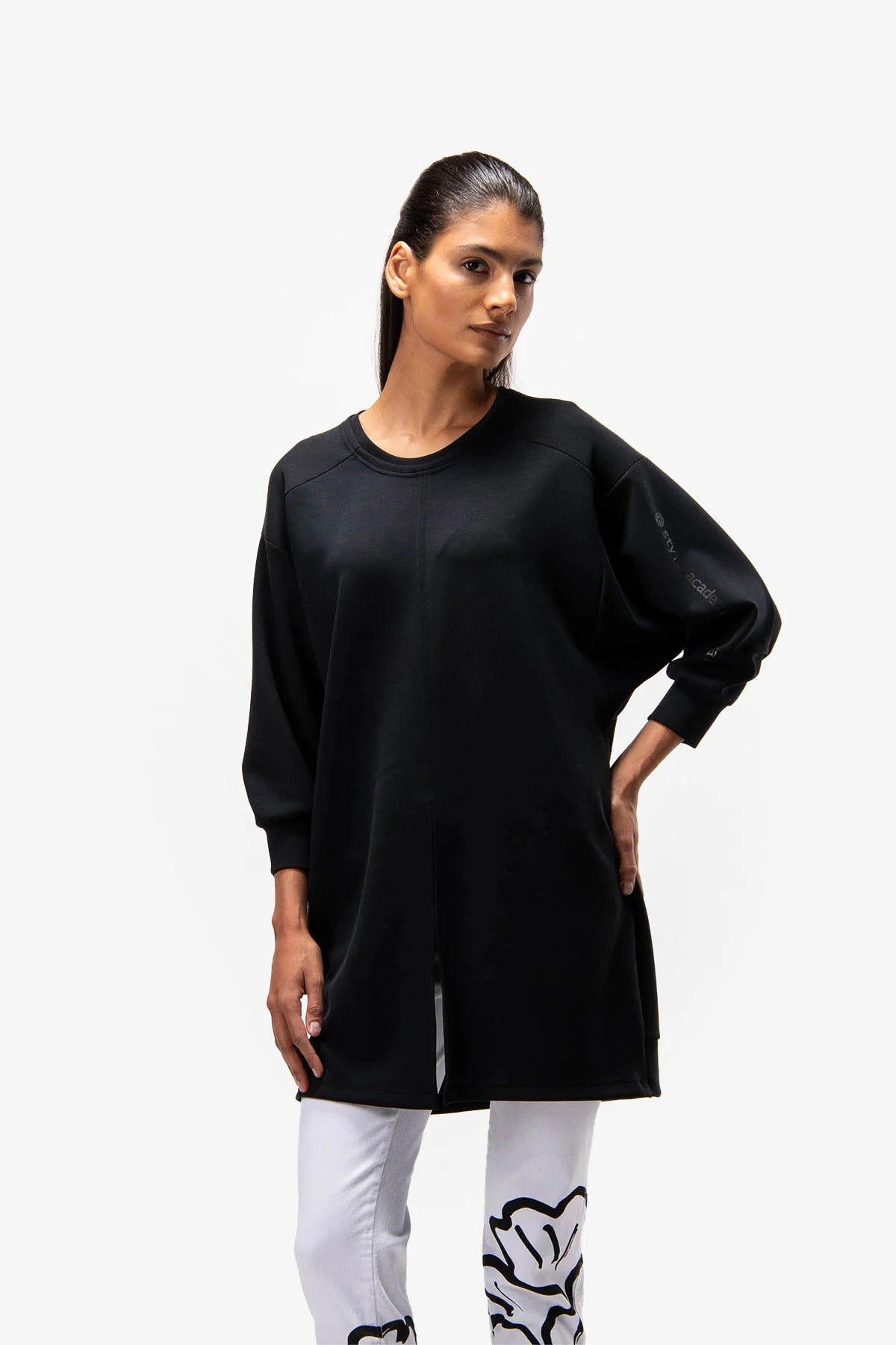 Sweatshirt with Long Slit